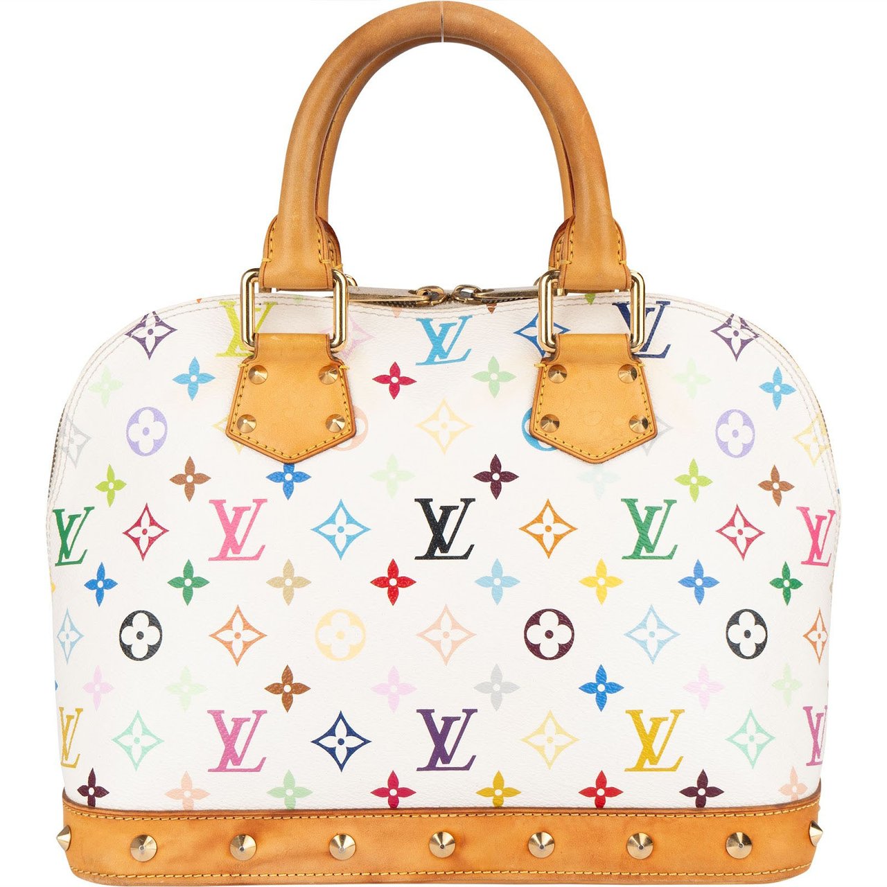 Louis Vuitton Monogram Murakami Multicolor Canvas Alma PM Handbag Wit