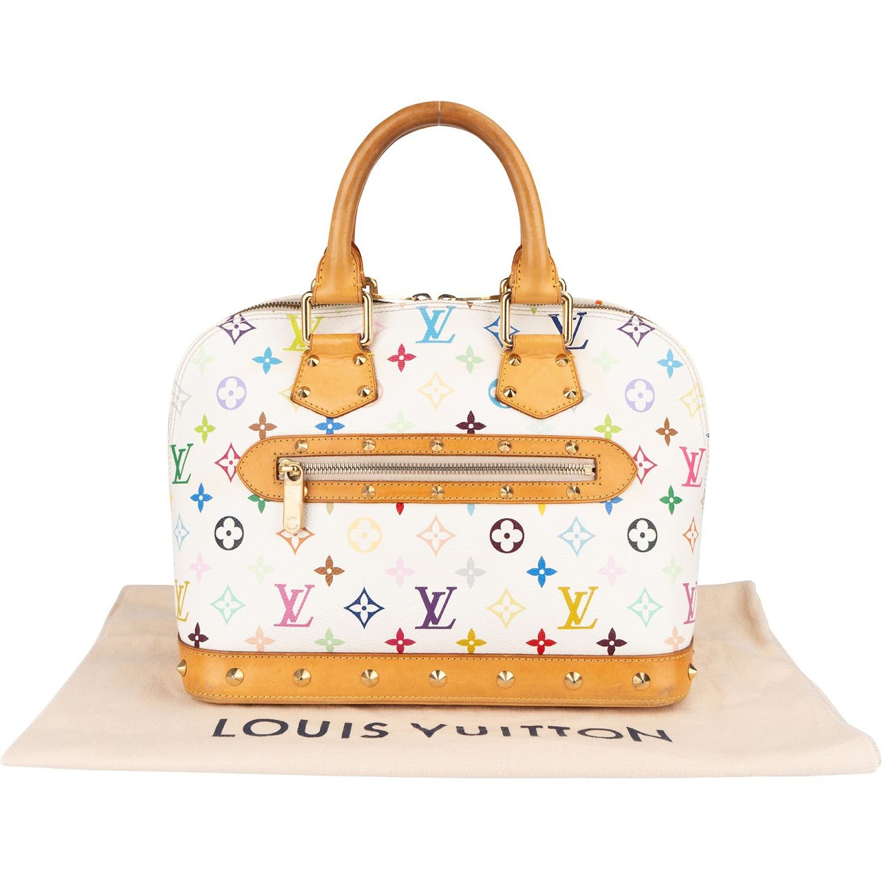Louis Vuitton Louis Vuitton Monogram Murakami Multicolor Canvas Alma PM Handbag Wit