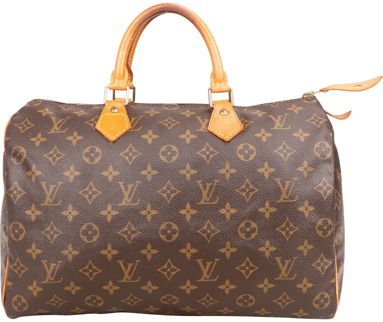 Louis Vuitton Louis Vuitton Monogram Canvas Speedy 35 Handbag Bruin