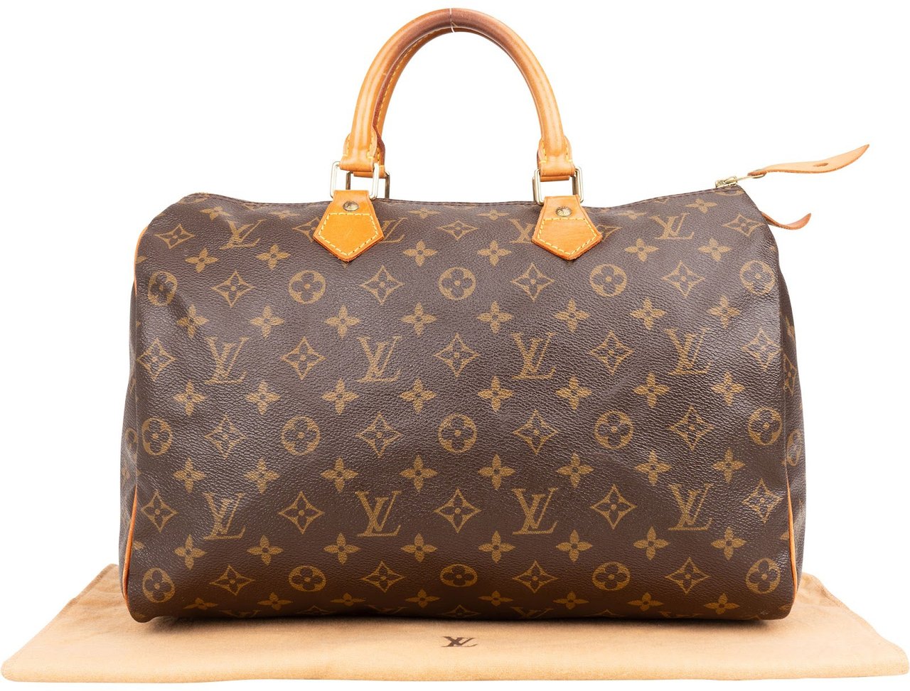 Louis Vuitton Louis Vuitton Monogram Canvas Speedy 35 Handbag Bruin
