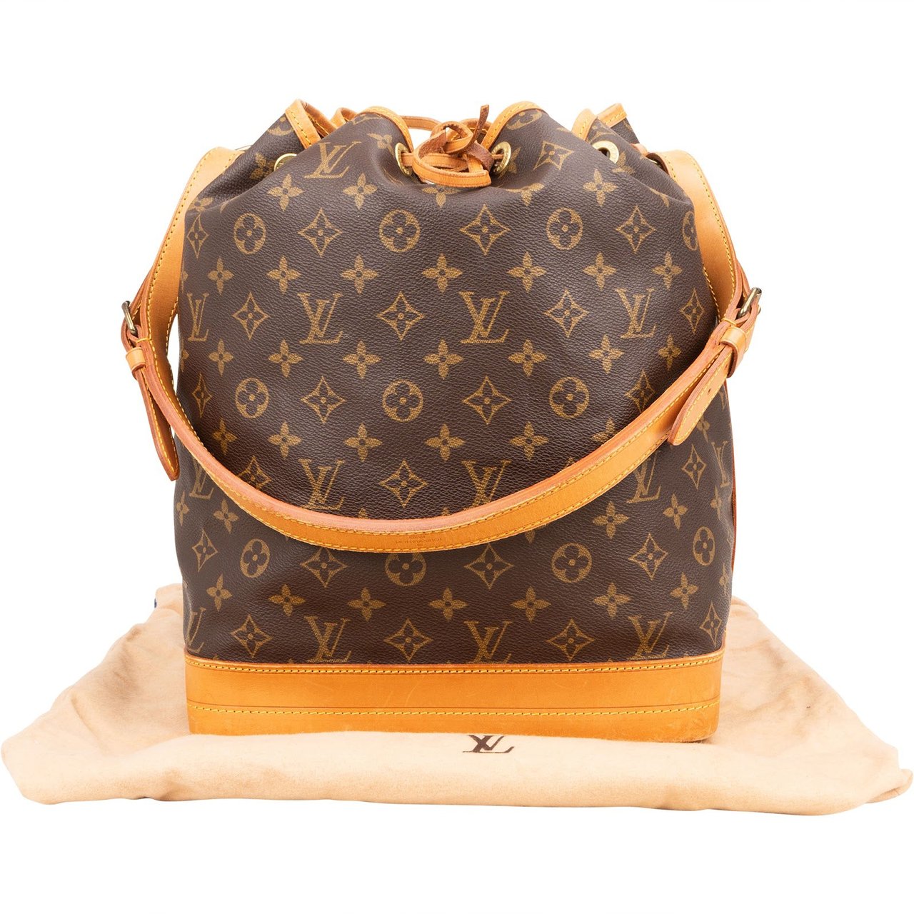 Louis Vuitton Monogram Canvas Sac Noé Grande Shoulder Bag Bruin