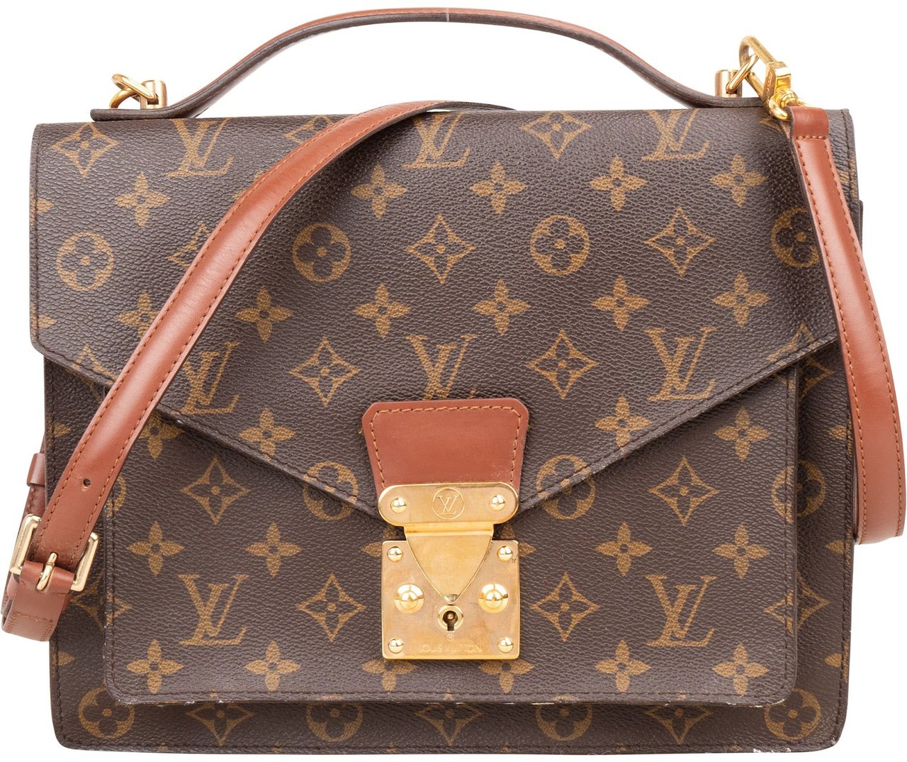 Louis Vuitton Louis Vuitton Monogram Canvas Monceau Handbag Bruin