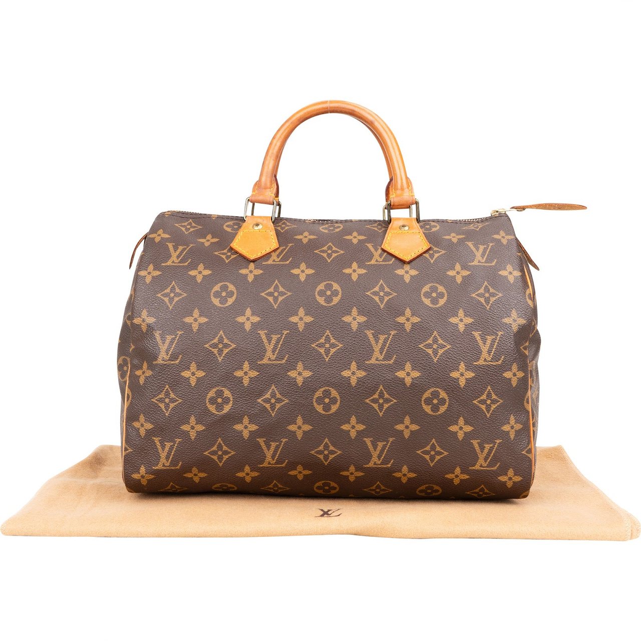 Louis Vuitton Louis Vuitton Monogram Canvas Speedy 30 Handbag Bruin