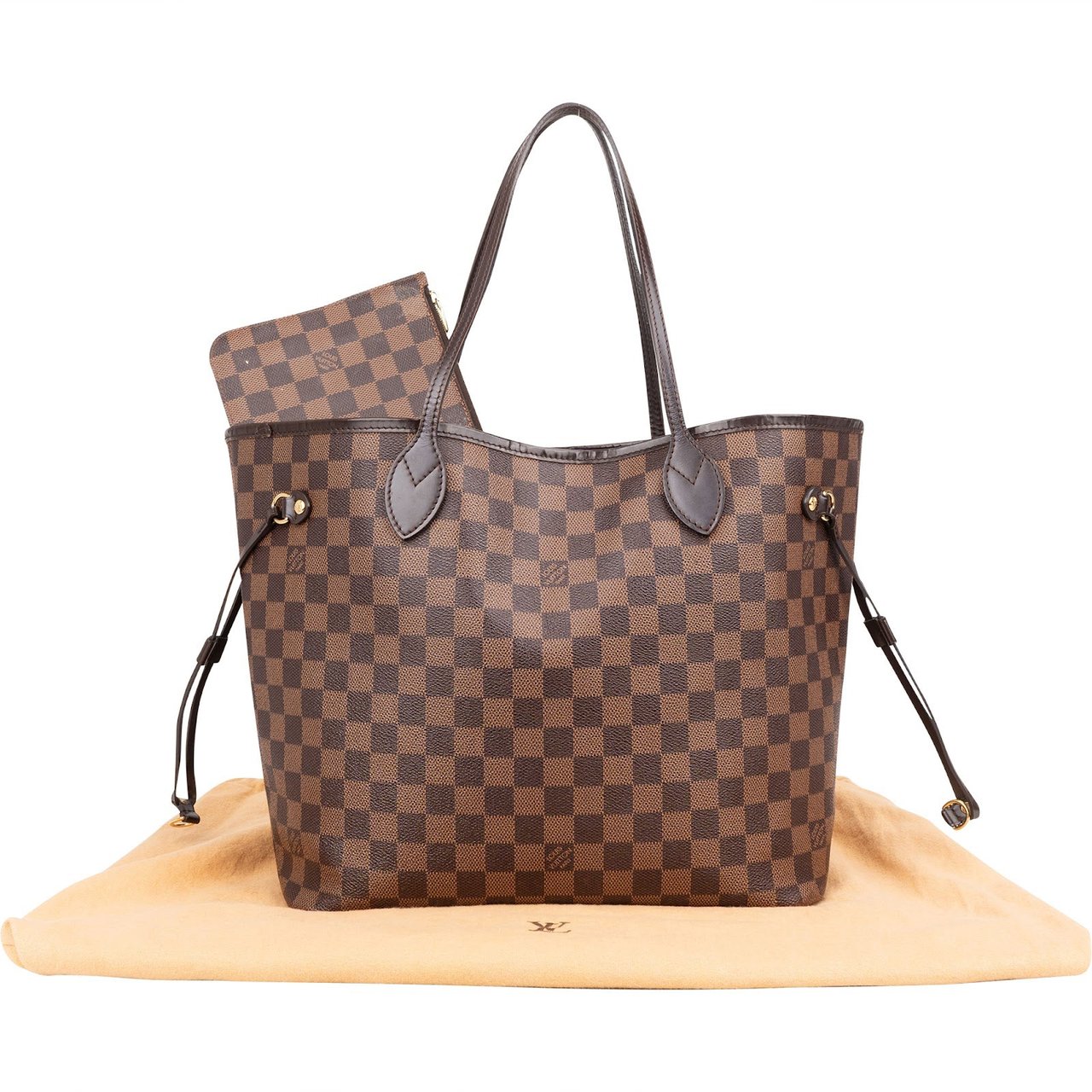 Louis Vuitton Louis Vuitton Monogram Damier Ebene Neverfull MM Shoulder Bag Bruin