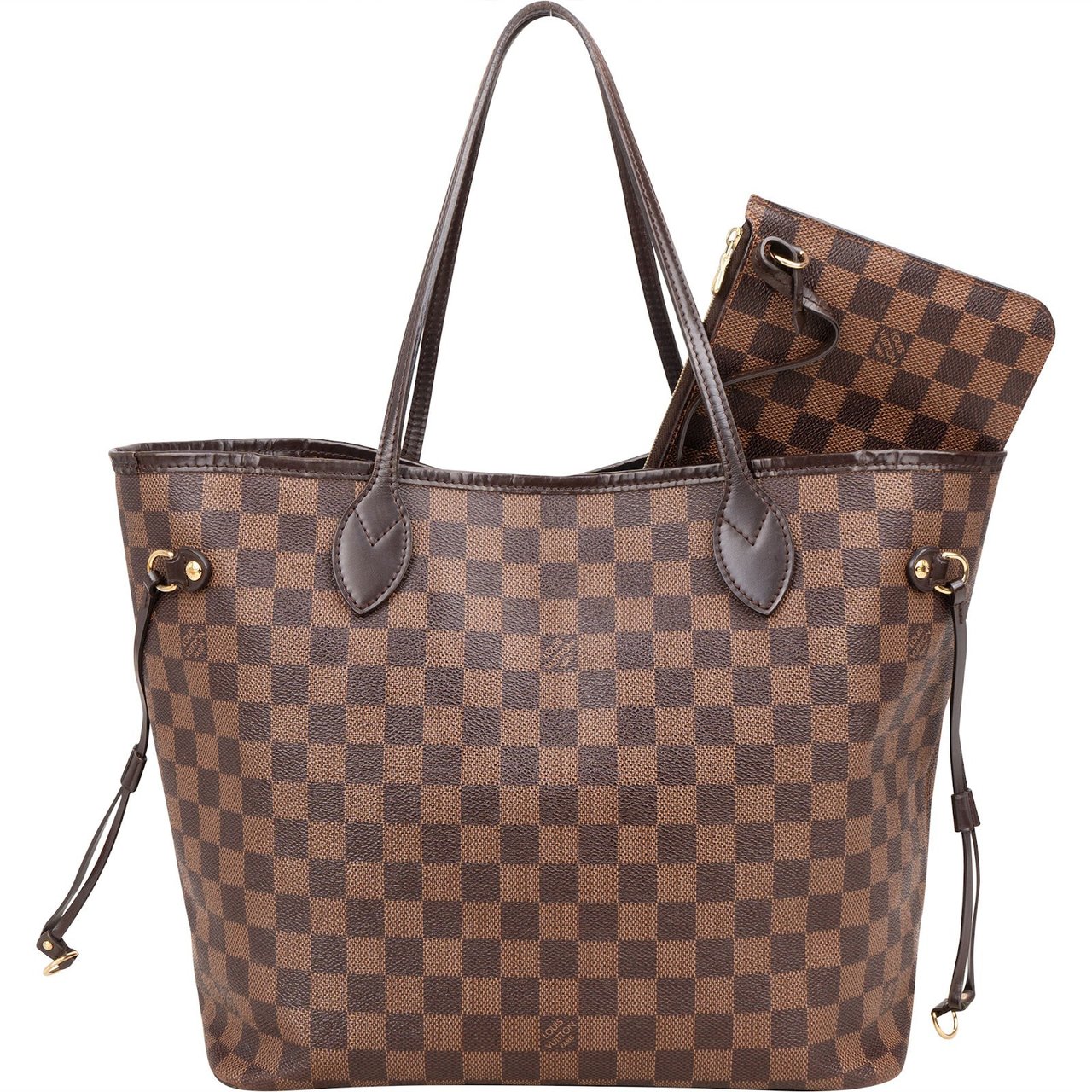 Louis Vuitton Louis Vuitton Monogram Damier Ebene Neverfull MM Shoulder Bag Bruin
