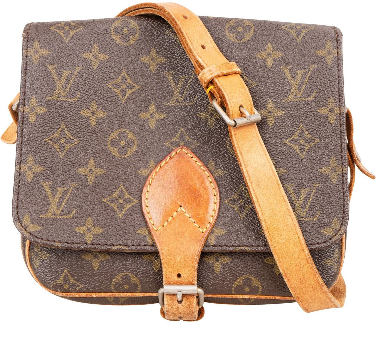 Louis Vuitton Louis Vuitton Monogram Canvas Cartouchiere MM Crossbody Bag Bruin