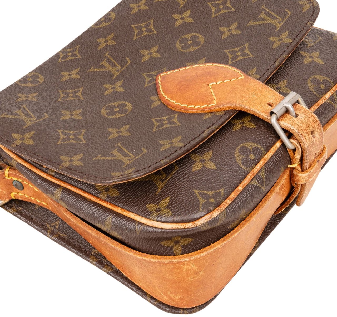 Louis Vuitton Louis Vuitton Monogram Canvas Cartouchiere MM Crossbody Bag Bruin