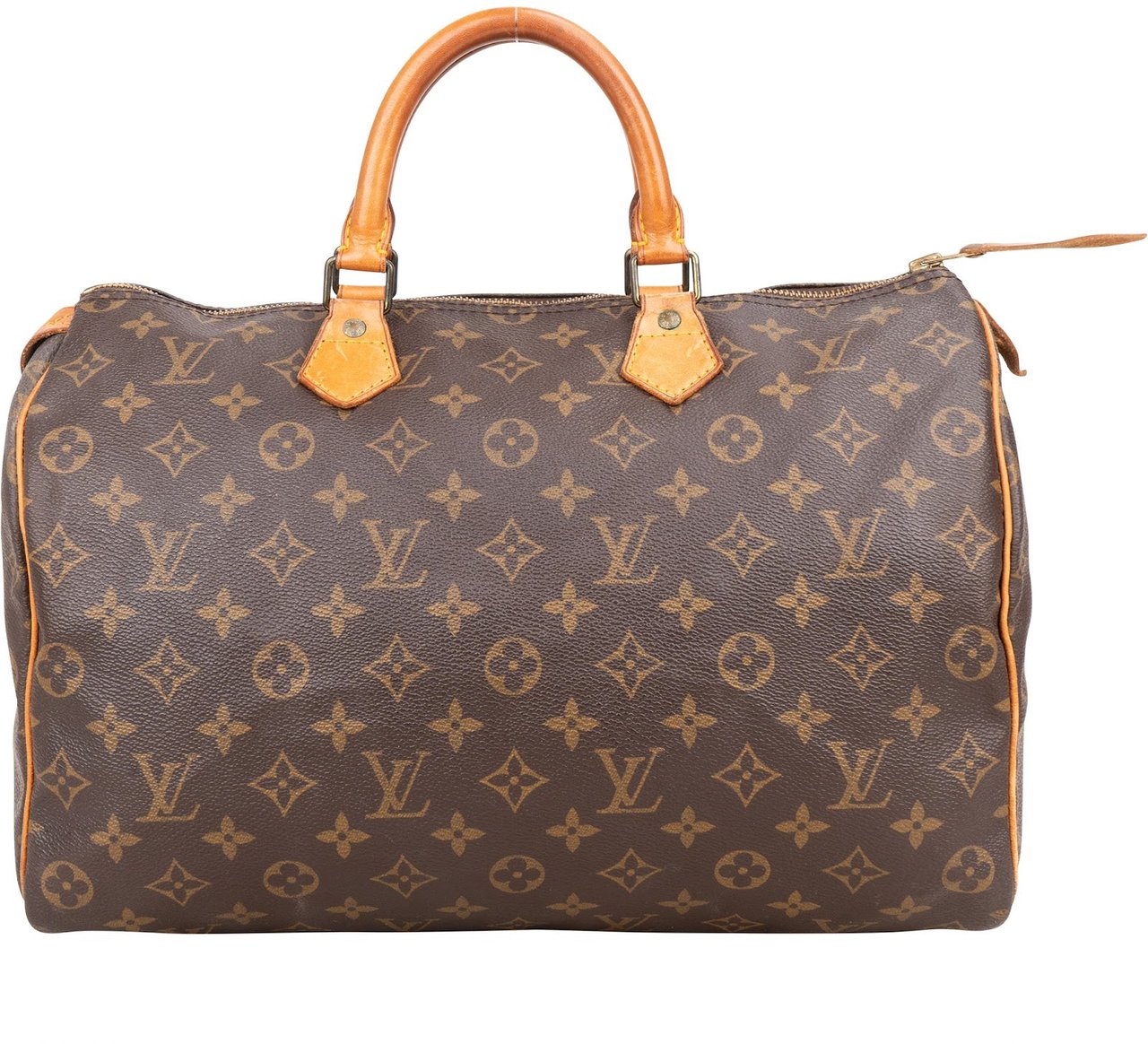 Louis Vuitton Louis Vuitton Monogram Canvas Speedy 35 Handbag Bruin