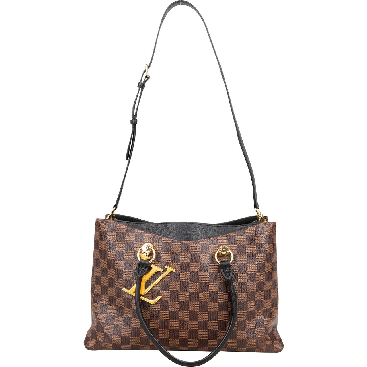 Louis Vuitton Monogram Damier Ebene Riverside Handbag Bruin