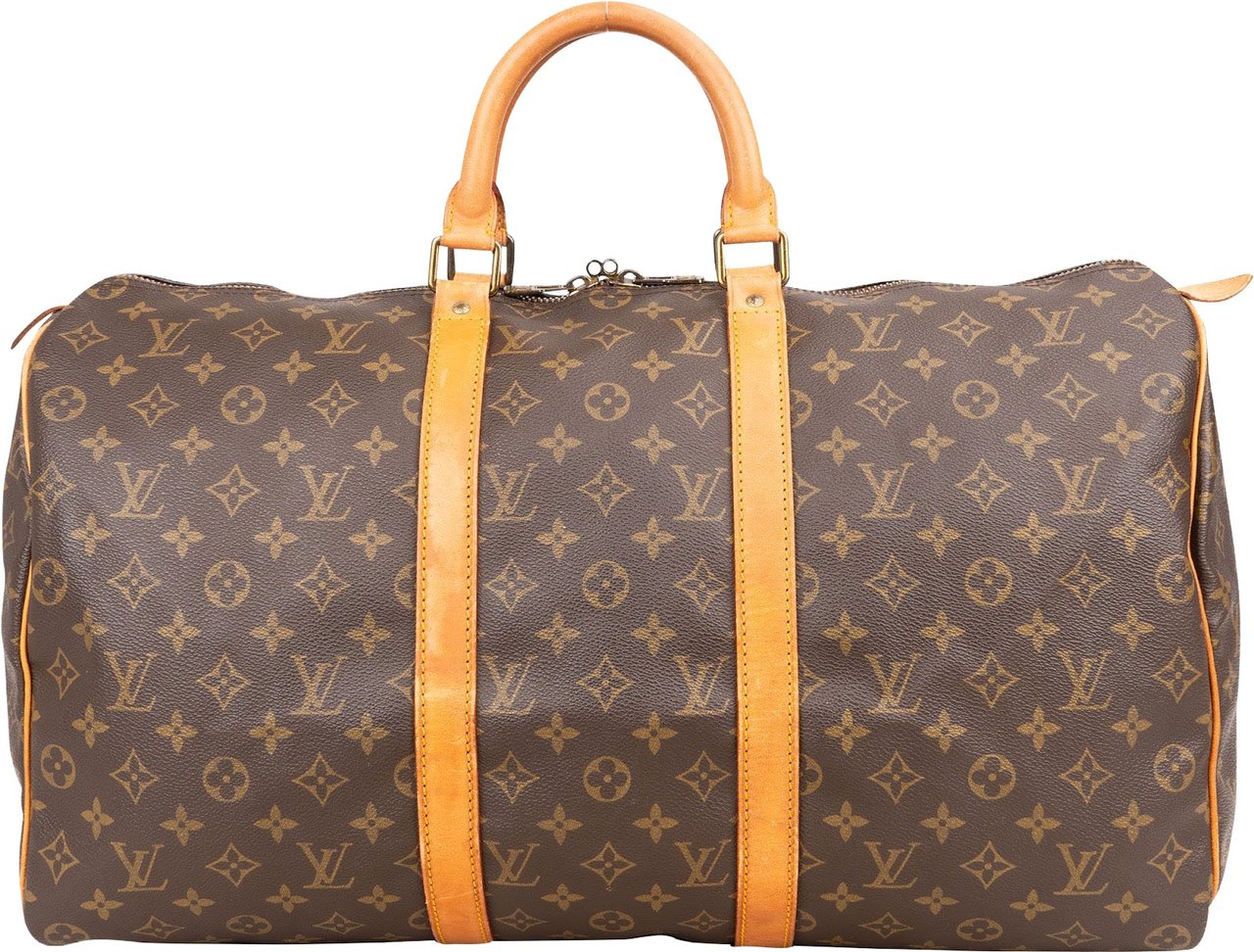 Louis Vuitton Louis Vuitton Monogram Canvas Keepall 50 Travel Bag Bruin
