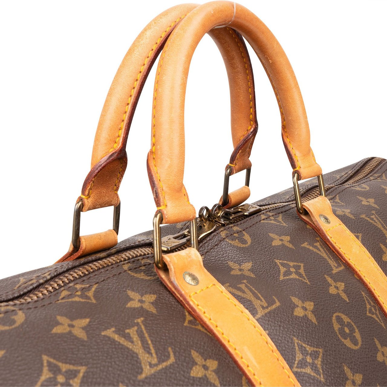 Louis Vuitton Louis Vuitton Monogram Canvas Keepall 50 Travel Bag Bruin
