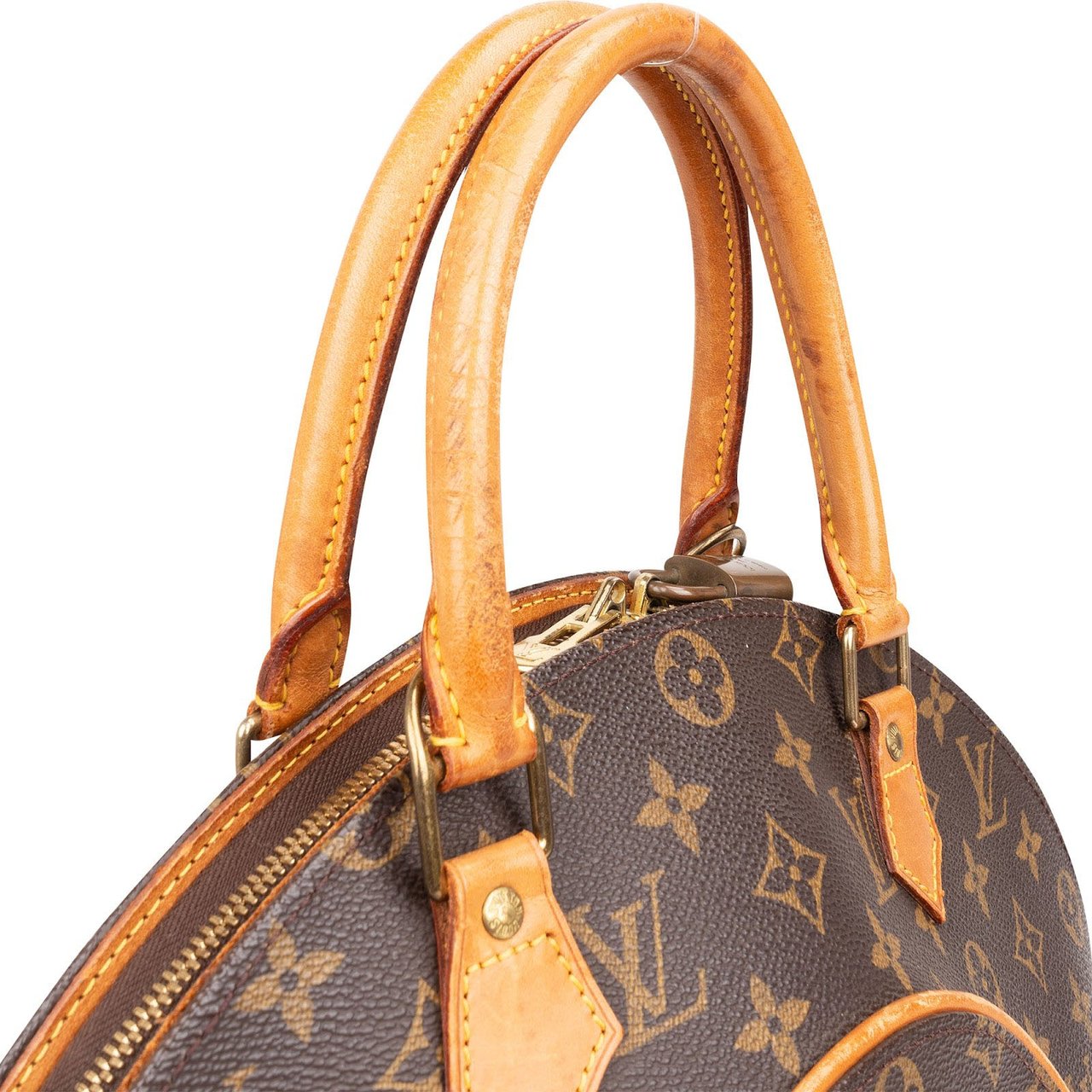 Louis Vuitton Louis Vuitton Monogram Canvas Ellipse MM Handbag Bruin
