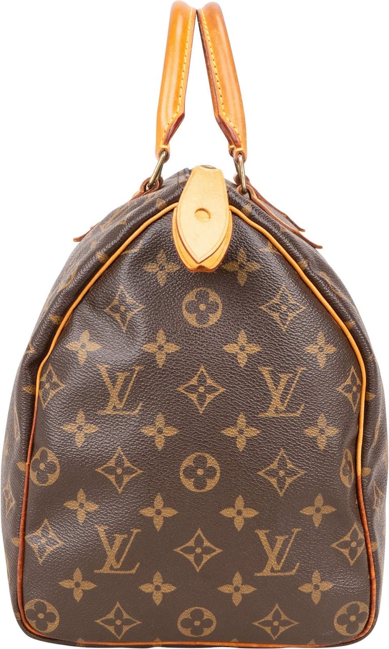 Louis Vuitton Louis Vuitton Monogram Canvas Speedy 35 Handbag Bruin