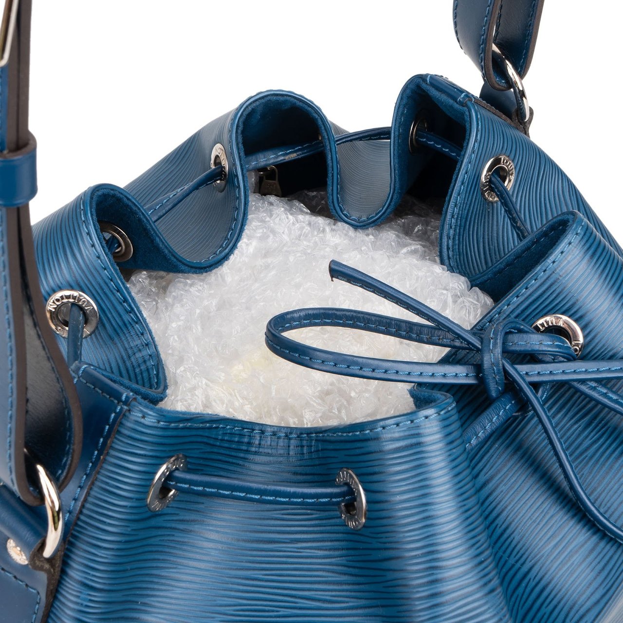 Louis Vuitton Bleu Epi Leather NM Sac Noé Petit Shoulder Bag Blauw