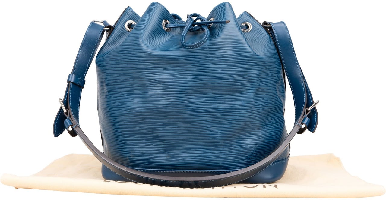 Louis Vuitton Bleu Epi Leather NM Sac Noé Petit Shoulder Bag Blauw