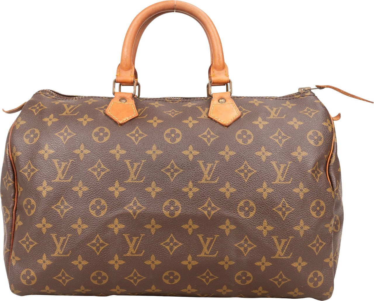 Louis Vuitton Louis Vuitton Monogram Canvas Speedy 35 Handbag Bruin