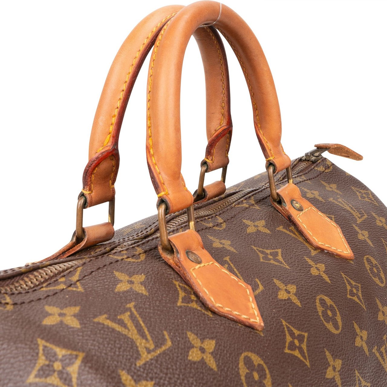 Louis Vuitton Louis Vuitton Monogram Canvas Speedy 35 Handbag Bruin