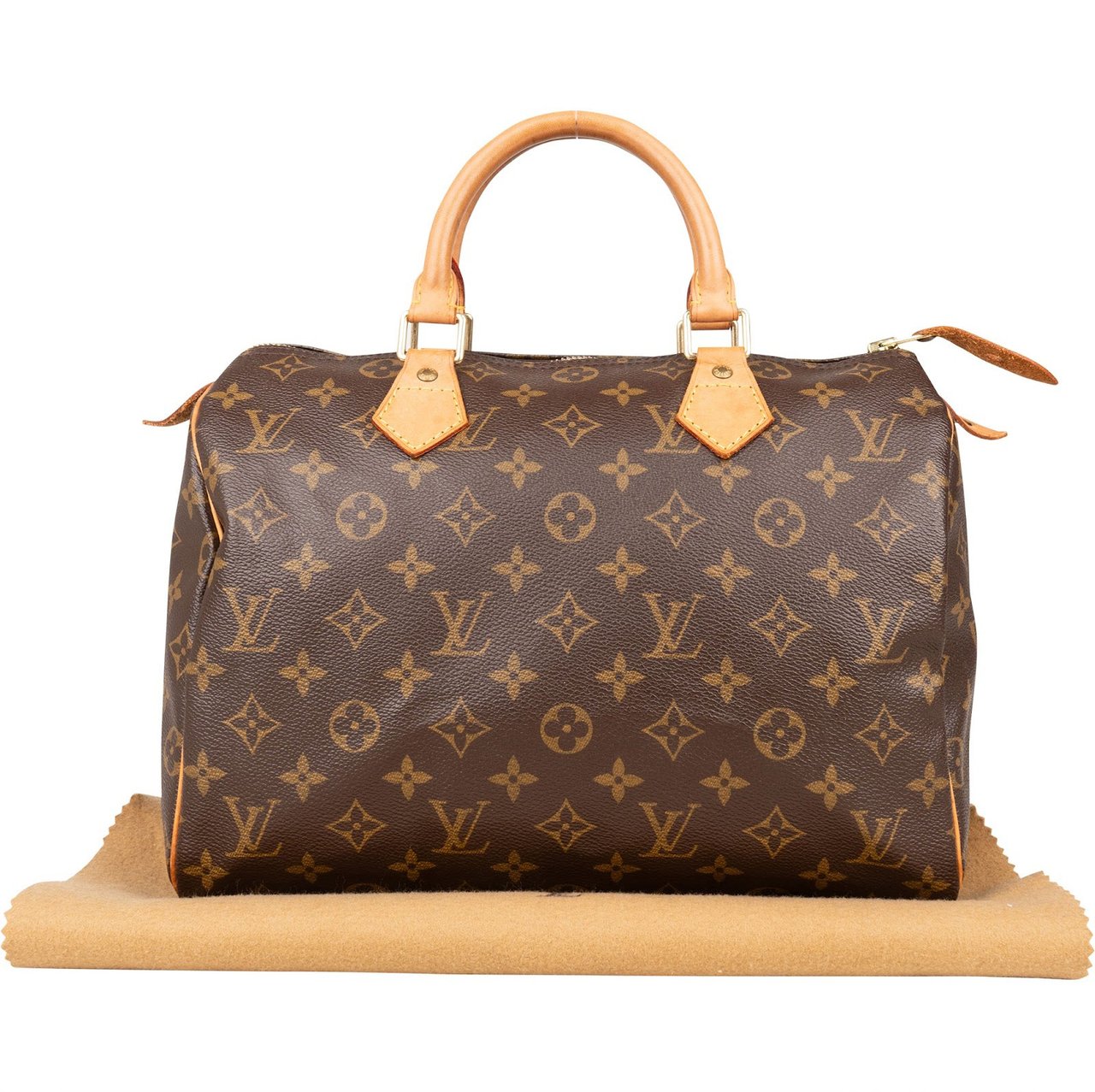 Louis Vuitton Louis Vuitton Monogram Canvas Speedy 30 Handbag Bruin