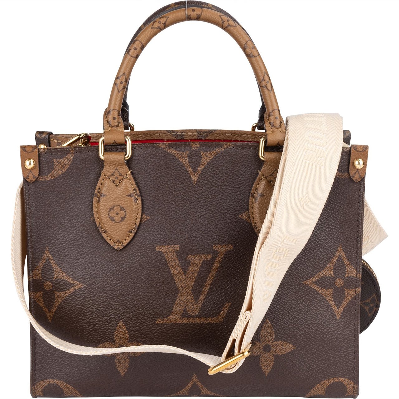 Louis Vuitton Louis Vuitton Monogram Reverse Canvas OnTheGo PM Handbag Bruin