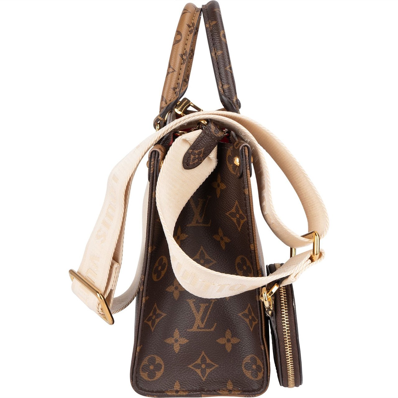 Louis Vuitton Louis Vuitton Monogram Reverse Canvas OnTheGo PM Handbag Bruin