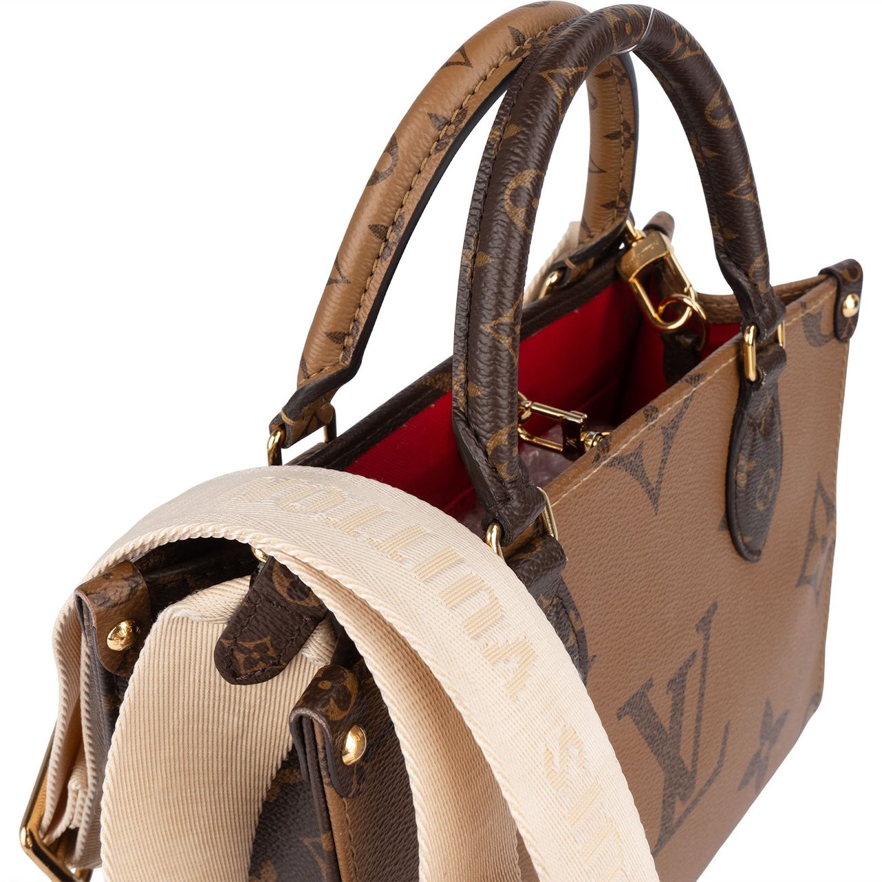 Louis Vuitton Louis Vuitton Monogram Reverse Canvas OnTheGo PM Handbag Bruin