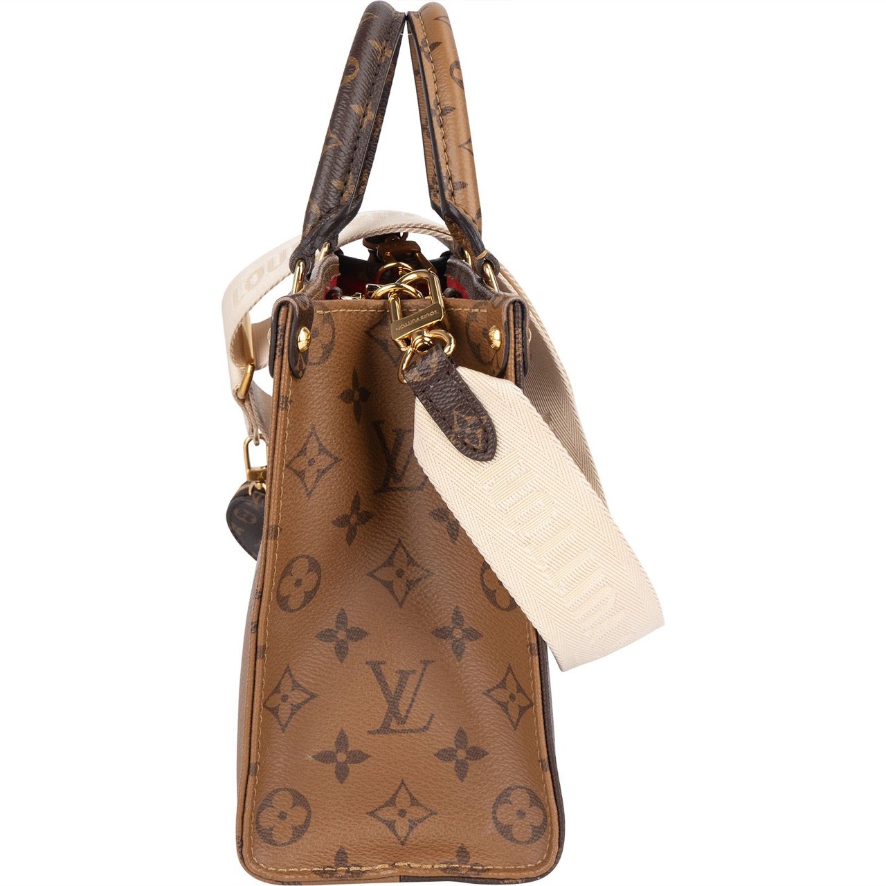 Louis Vuitton Louis Vuitton Monogram Reverse Canvas OnTheGo PM Handbag Bruin