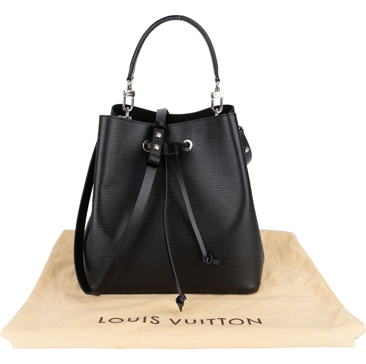 Louis Vuitton Louis Vuitton Noir Epi Leather NéoNoé Crossbody Bag Zwart