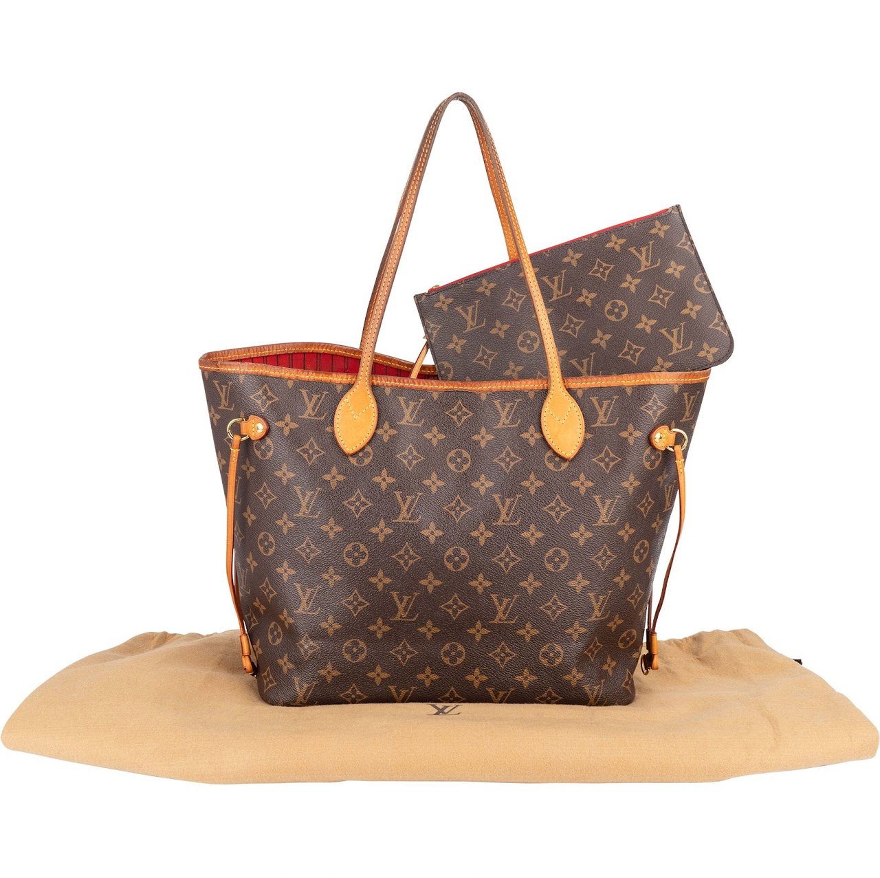 Louis Vuitton Louis Vuitton Monogram Canvas Neverfull MM Shoulder Bag Bruin
