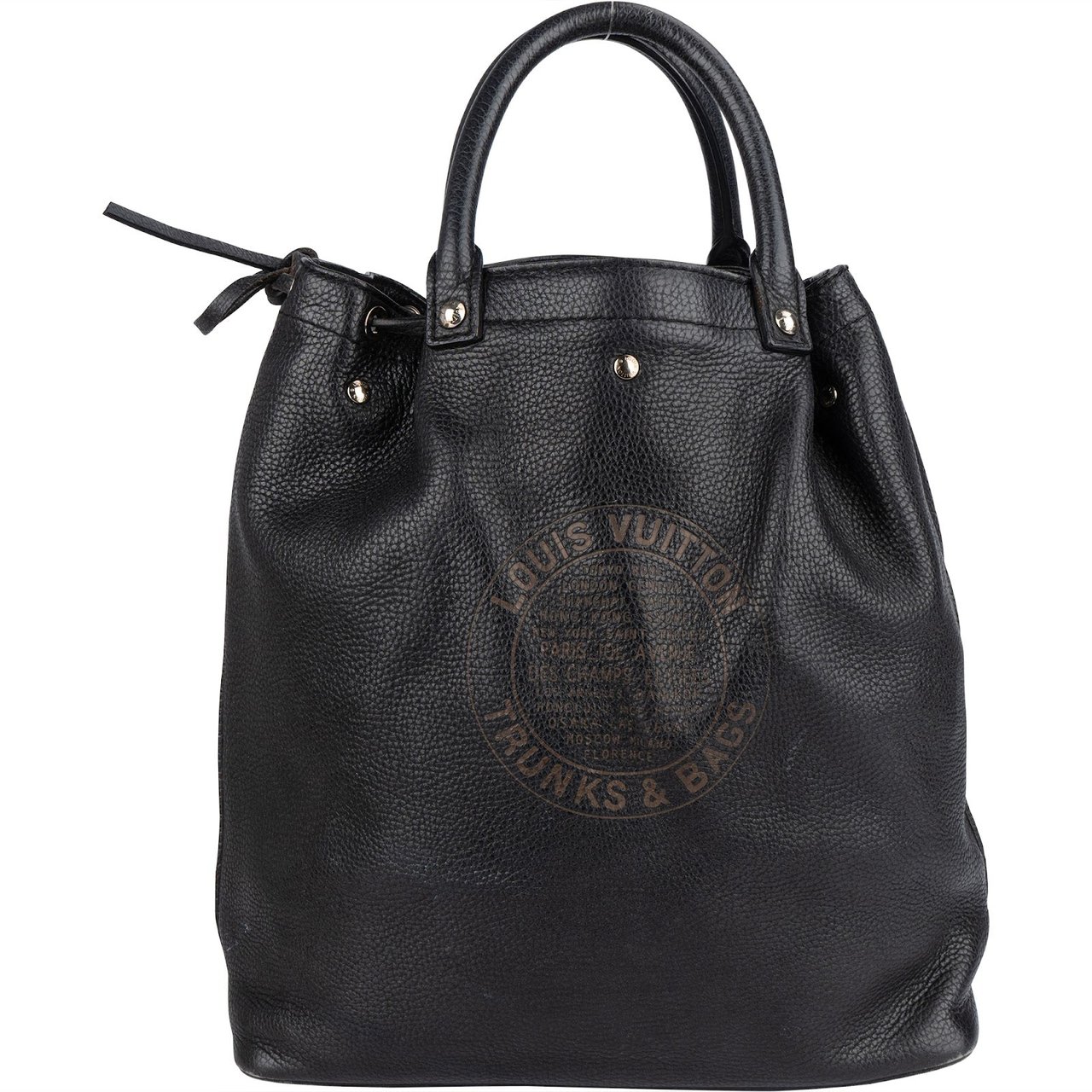 Louis Vuitton Louis Vuitton Noir Tobago Leather T & B Globe Cabas Handbag Zwart