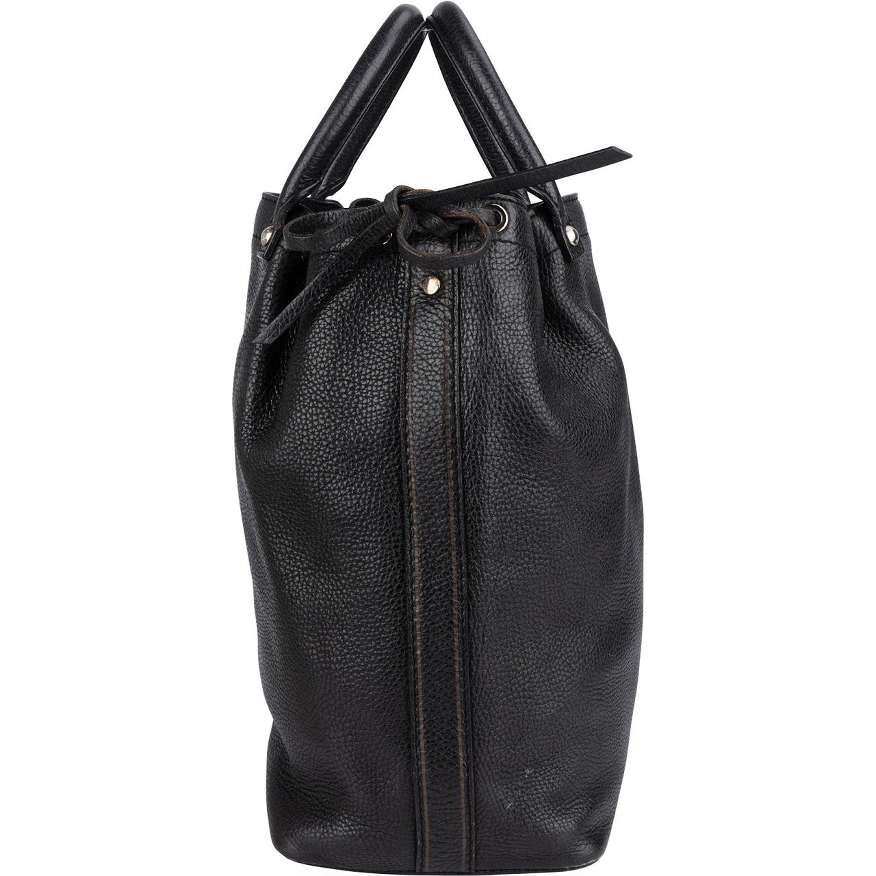 Louis Vuitton Noir Tobago Leather T & B Globe Cabas Handbag Zwart