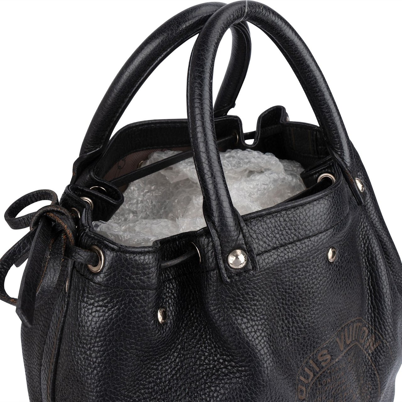 Louis Vuitton Louis Vuitton Noir Tobago Leather T & B Globe Cabas Handbag Zwart
