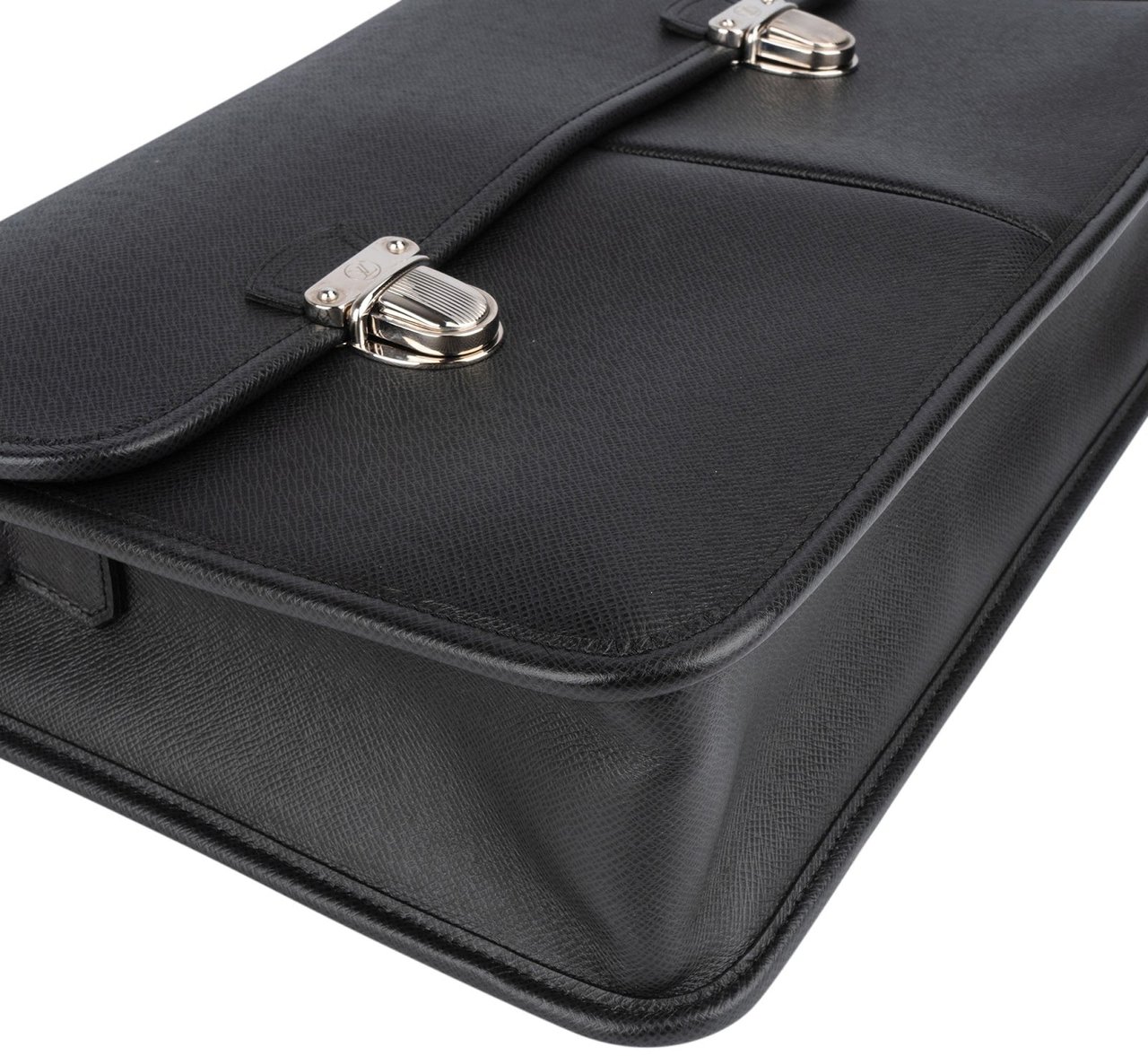 Louis Vuitton Louis Vuitton Noir Taiga Leather Alexei Anton Business Handbag Zwart