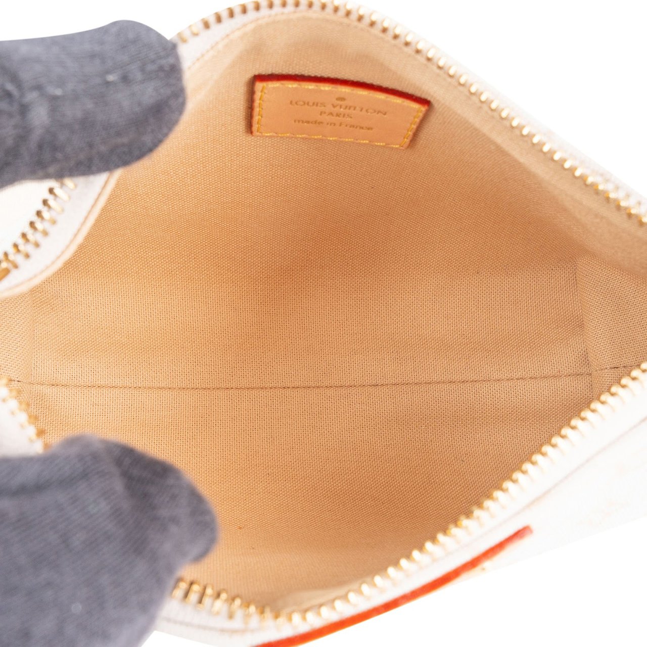 Louis Vuitton Louis Vuitton Monogram Mini Lin Hills Pochette Accessoires Handbag Wit