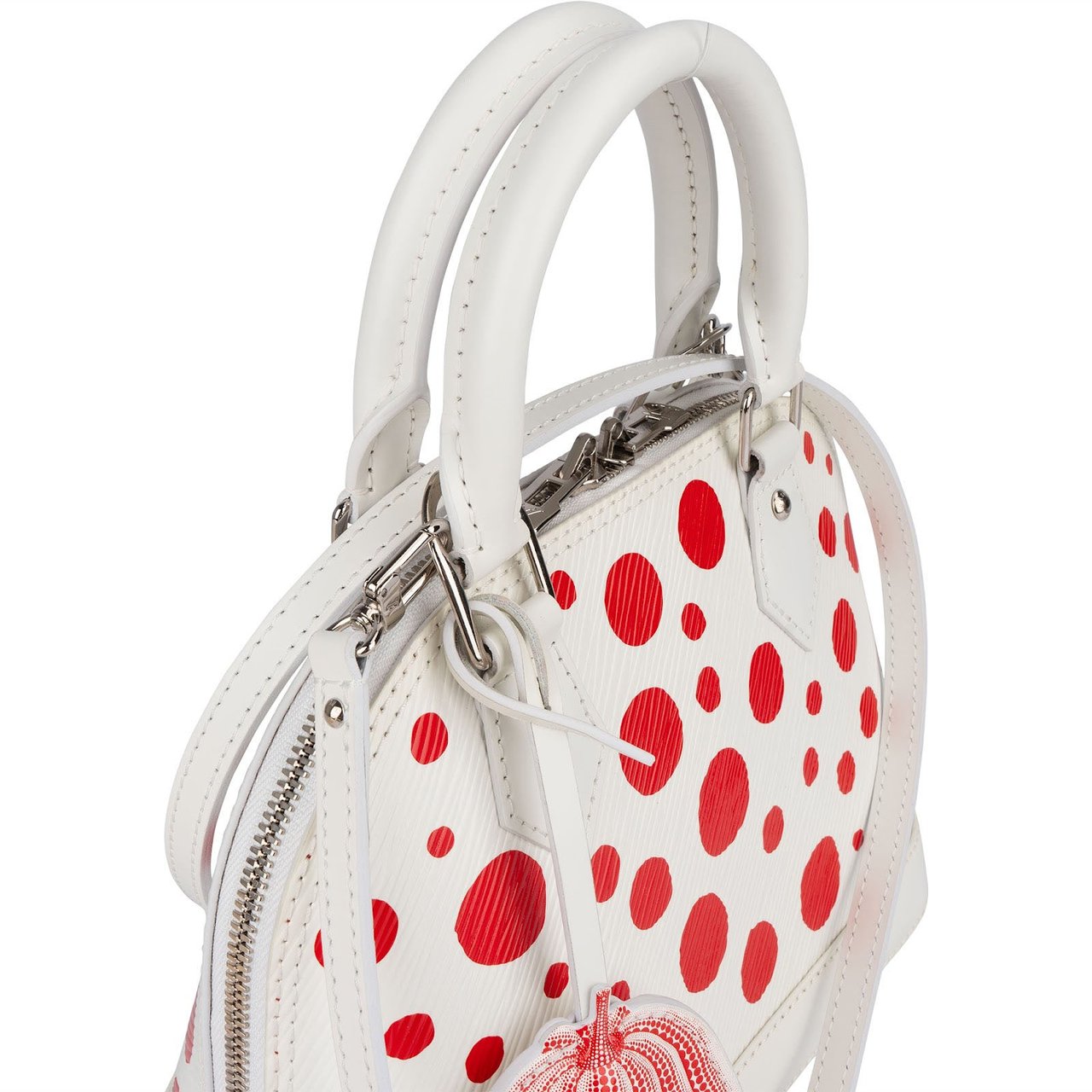 Louis Vuitton White Epi Leather x Yayoi Kusama Alma BB Handbag Wit