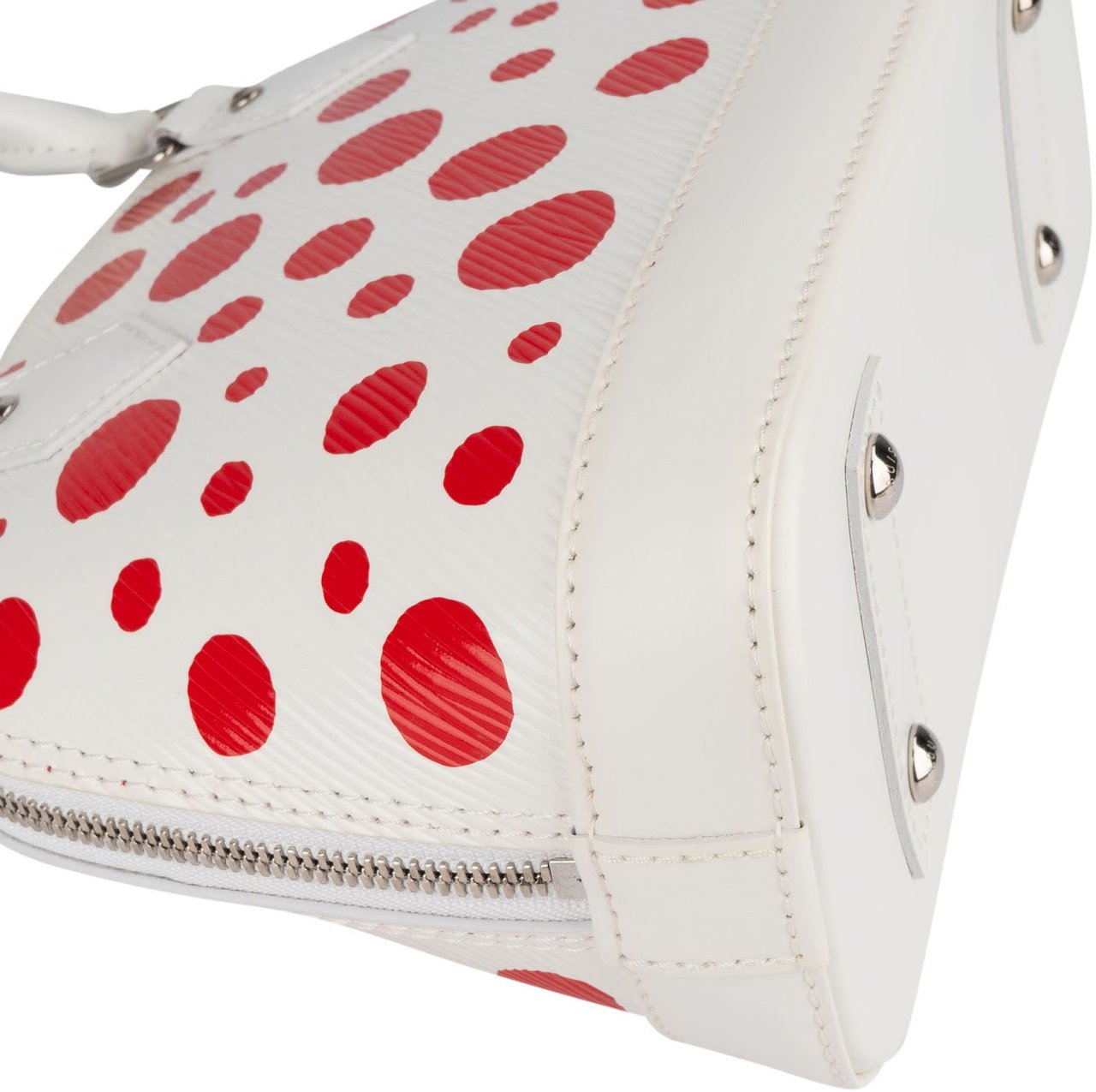 Louis Vuitton White Epi Leather x Yayoi Kusama Alma BB Handbag Wit