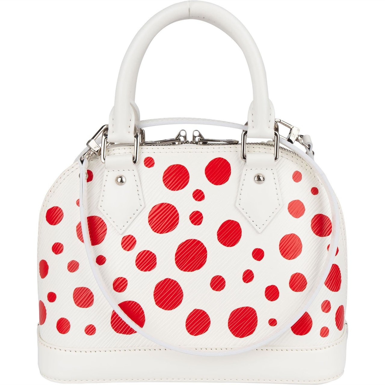 Louis Vuitton White Epi Leather x Yayoi Kusama Alma BB Handbag Wit