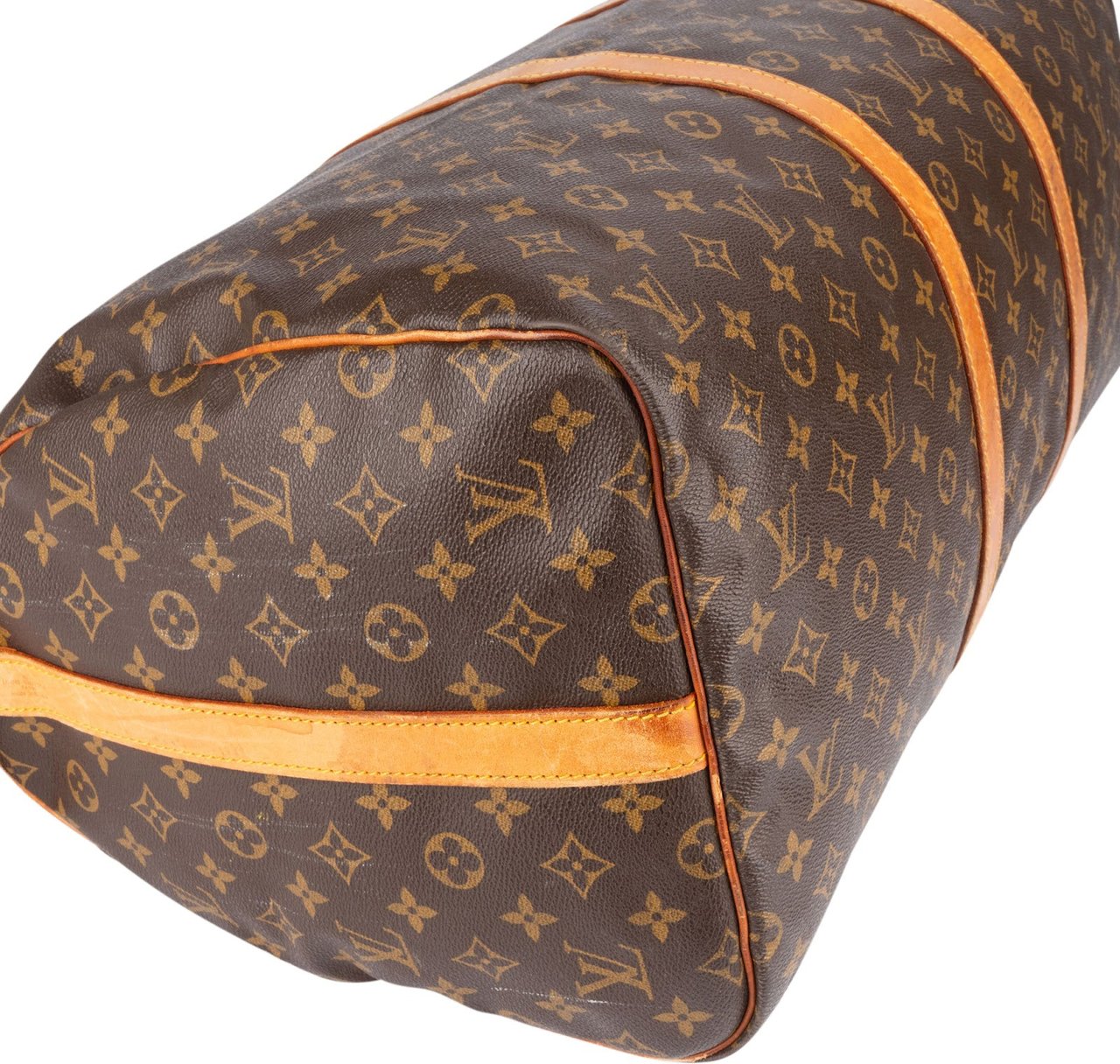 Louis Vuitton Louis Vuitton Monogram Canvas Keepall 55 Bandoulière Travel Bag Bruin