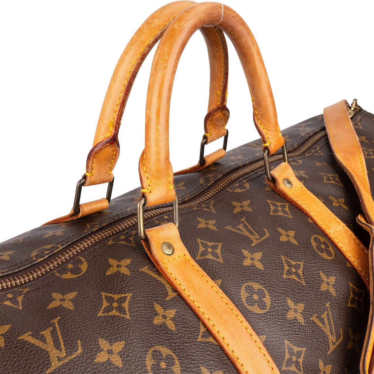 Louis Vuitton Louis Vuitton Monogram Canvas Keepall 55 Bandoulière Travel Bag Bruin