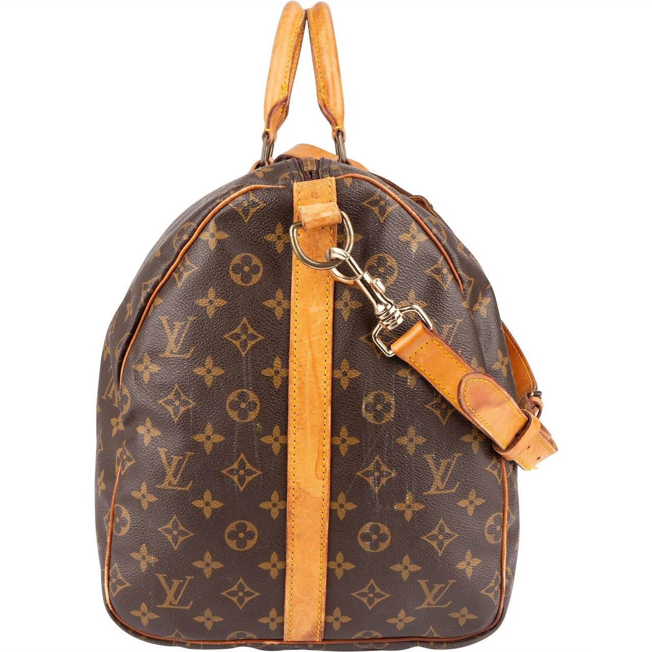 Louis Vuitton Louis Vuitton Monogram Canvas Keepall 55 Bandoulière Travel Bag Bruin