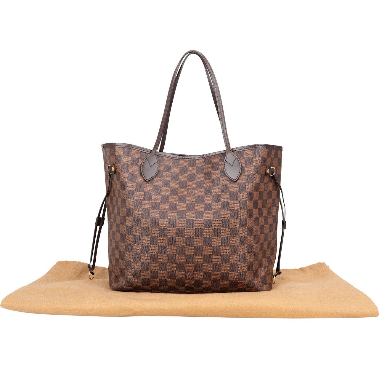 Louis Vuitton Louis Vuitton Monogram Damier Ebene Canvas Neverfull MM Shoulder Bag Bruin