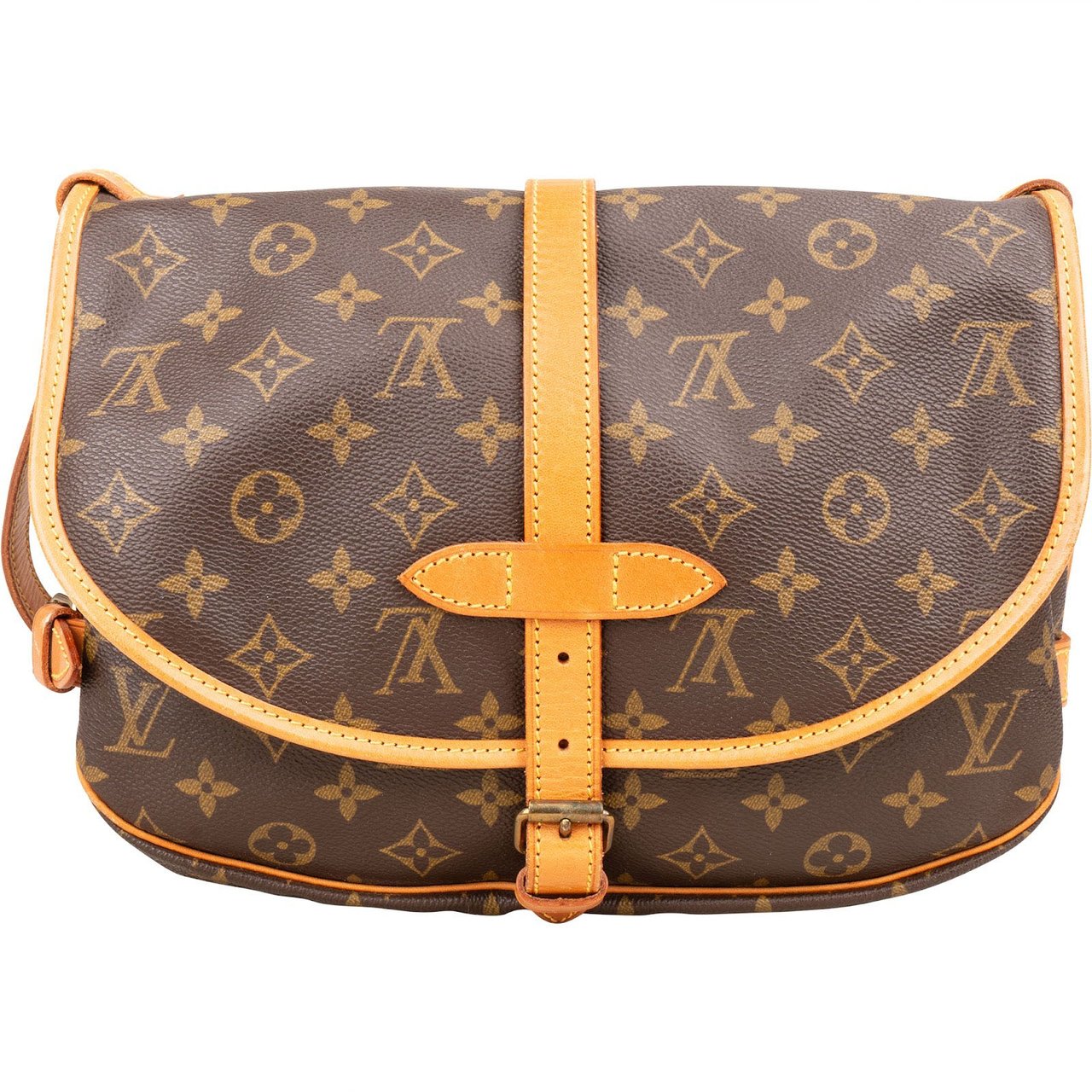 Louis Vuitton Louis Vuitton Monogram Canvas Saumur 30 Crossbody Bag Bruin