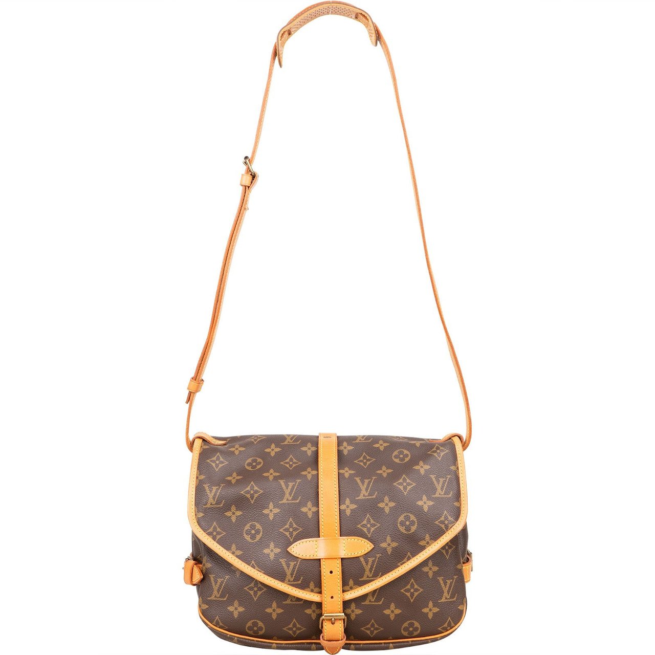 Louis Vuitton Louis Vuitton Monogram Canvas Saumur 30 Crossbody Bag Bruin