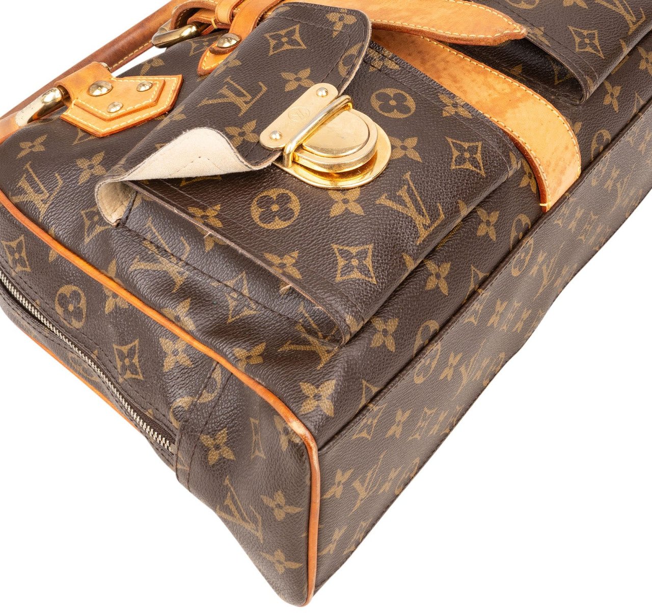Louis Vuitton Louis Vuitton Monogram Canvas Manhattan GM Handbag Bruin