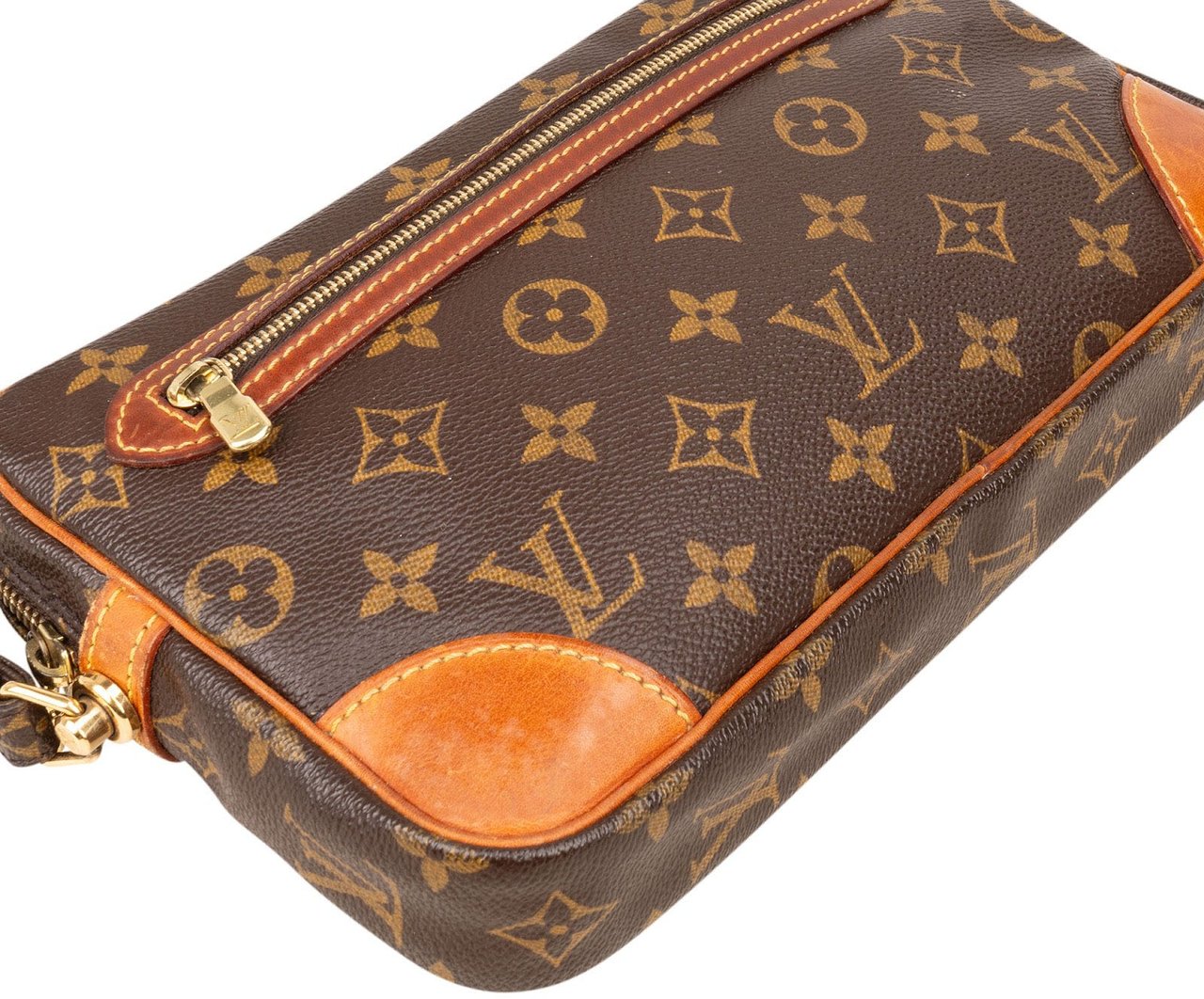 Louis Vuitton Louis Vuitton Canvas Monogram Marly Dragonne Clutch Bruin
