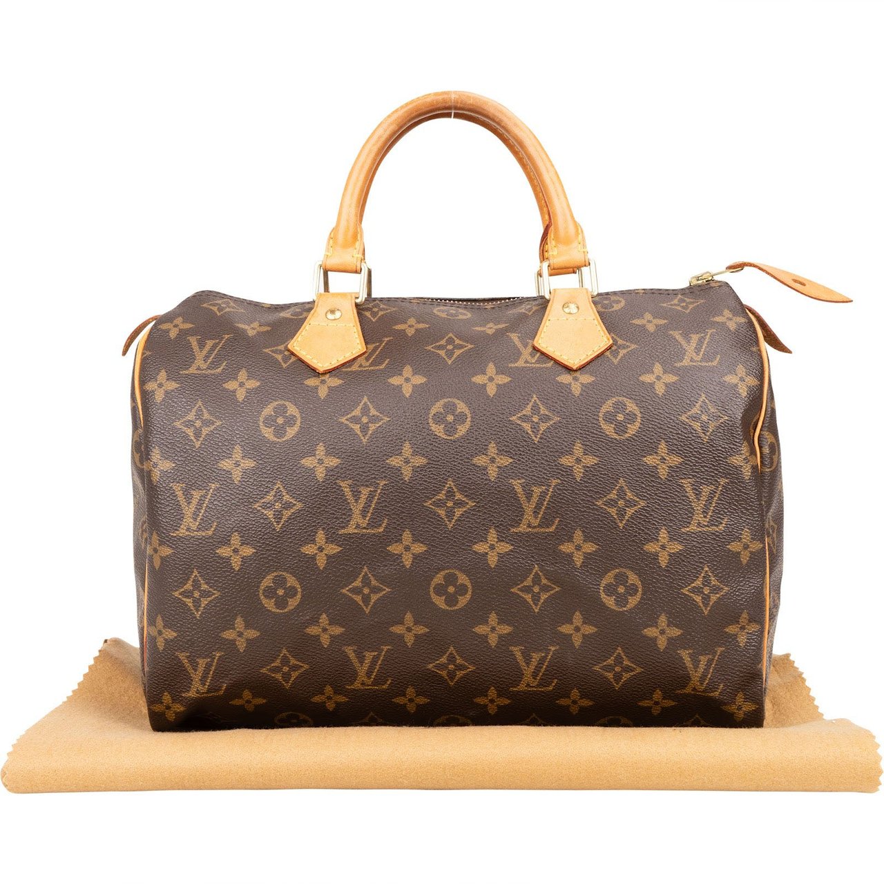 Louis Vuitton Louis Vuitton Monogram Canvas Speedy 30 Handbag Bruin