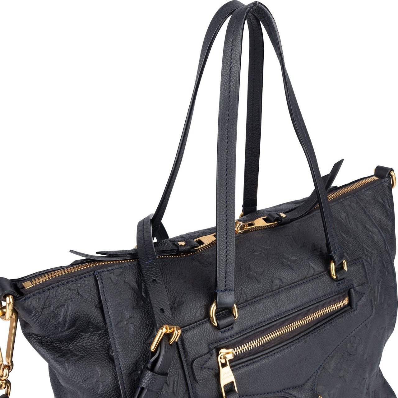 Louis Vuitton Louis Vuitton Leather Monogram Empreinte Lumineuse PM Shoulder Bag Zwart