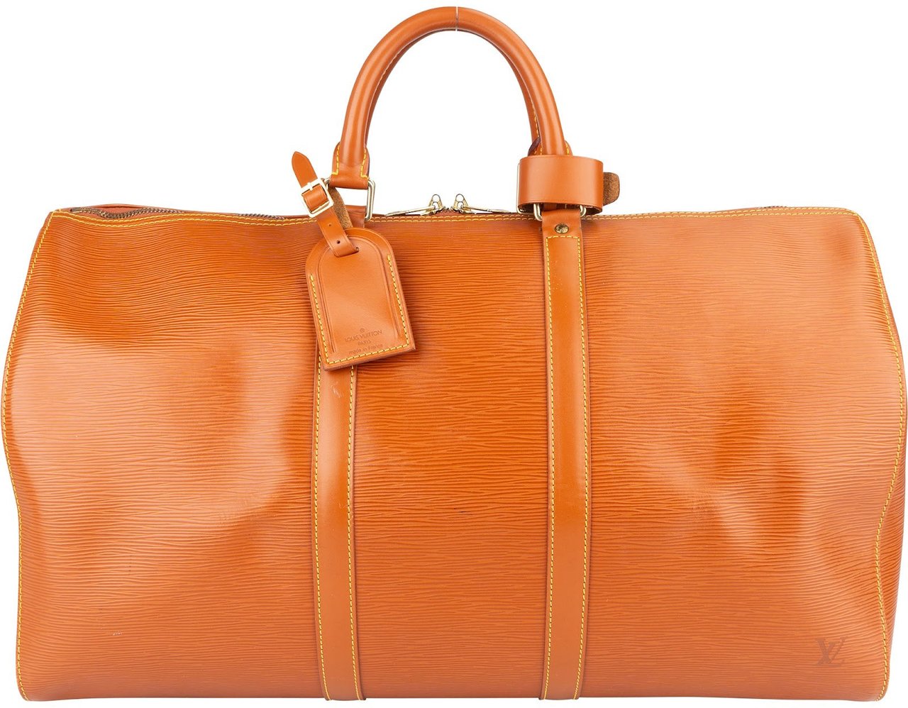 Louis Vuitton Louis Vuitton Cognac Epi Leather Keepall 50 Travel Bag Bruin