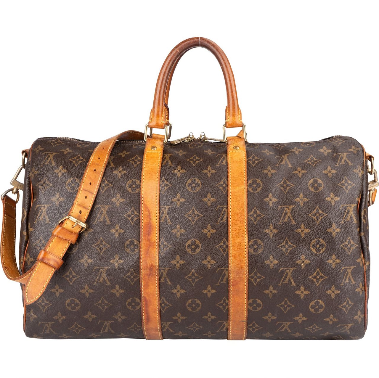 Louis Vuitton Louis Vuitton Monogram Canvas Keepall 45 Bandoulière Travel Bag Bruin