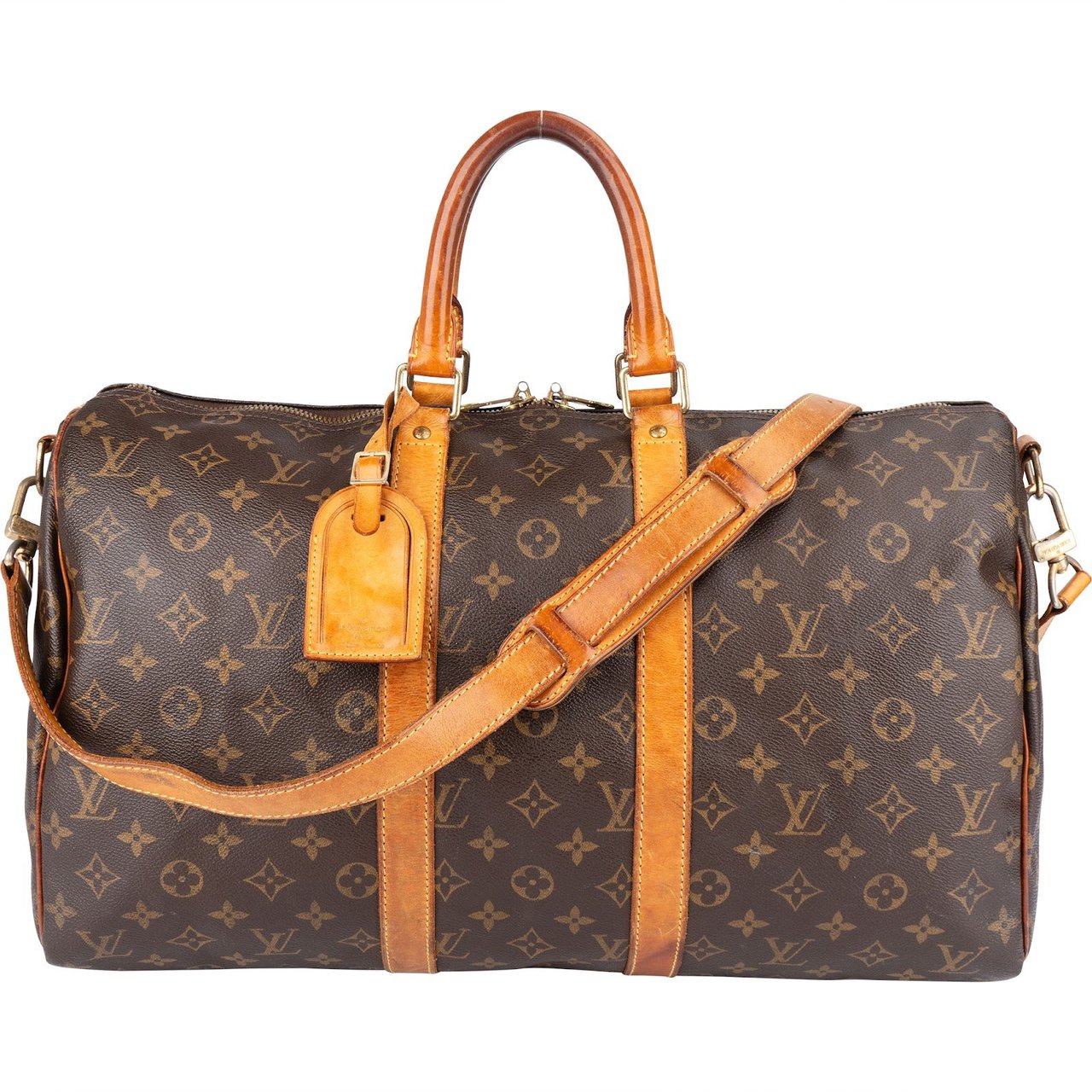 Louis Vuitton Louis Vuitton Monogram Canvas Keepall 45 Bandoulière Travel Bag Bruin