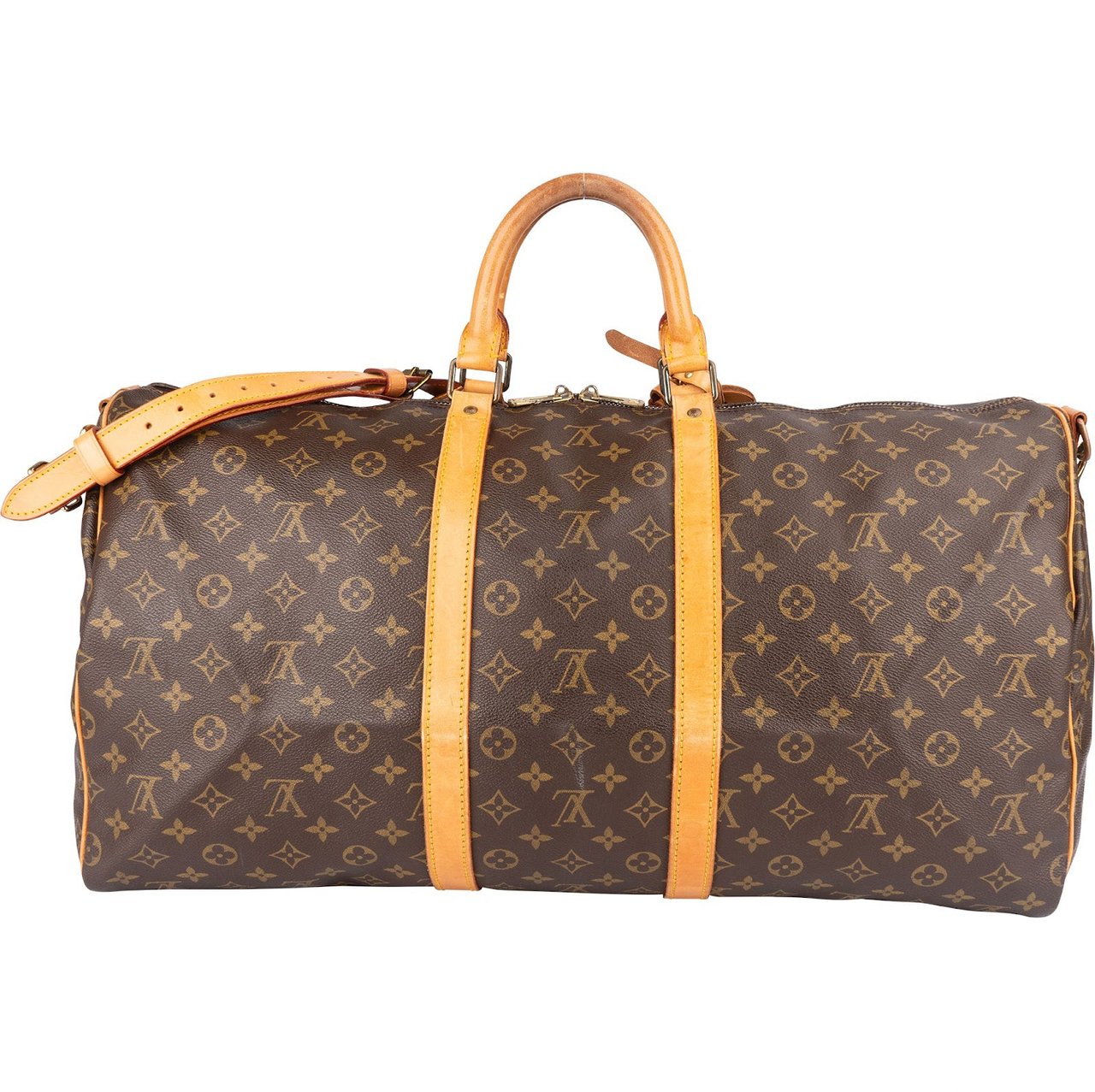 Louis Vuitton Louis Vuitton Monogram Canvas Keepall 55 Bandoulière Travel Bag Bruin
